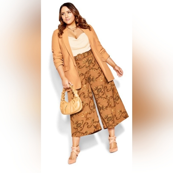 NWT City Chic Evangeline Bronze Pants Sz S (16) - Picture 3 of 3